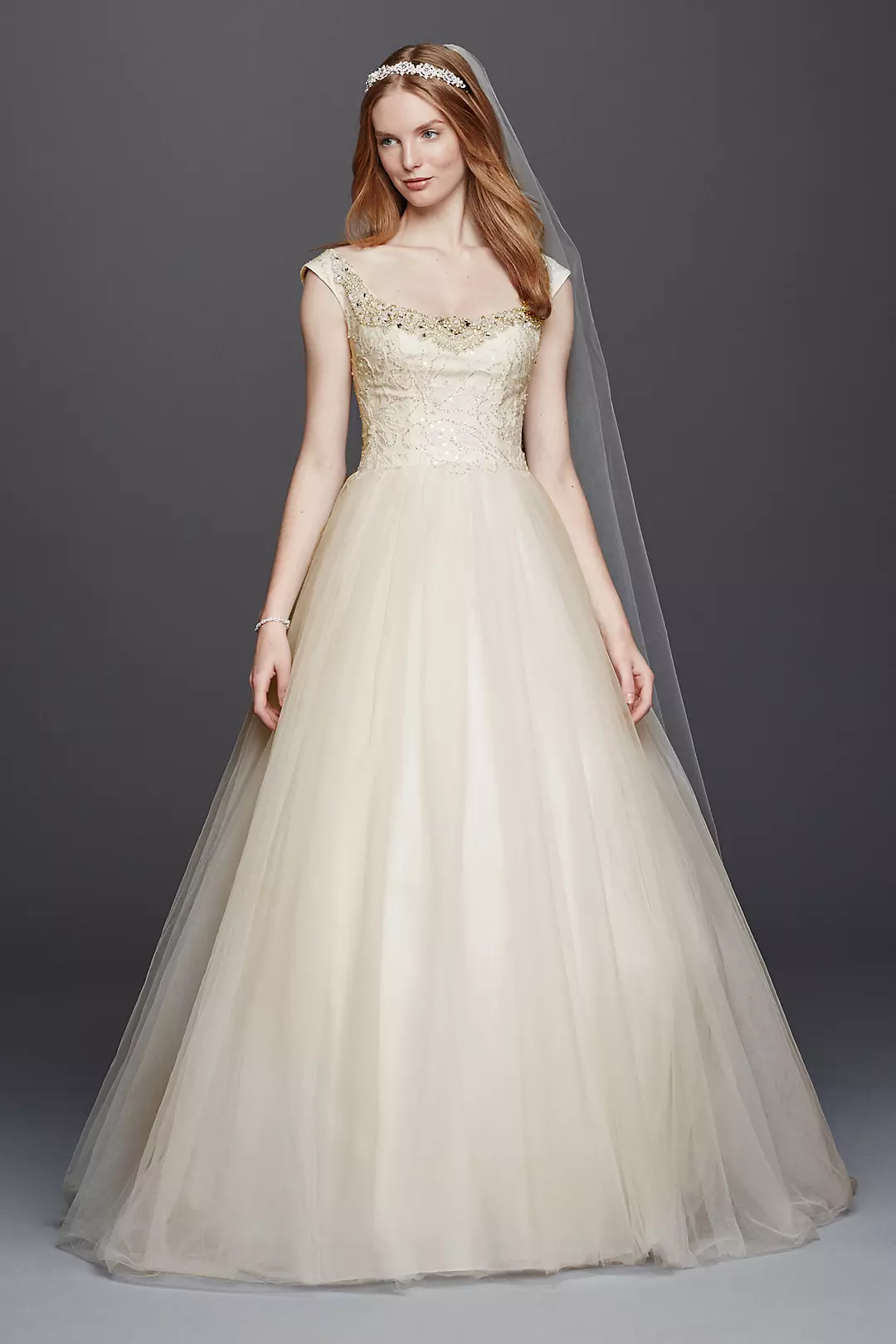 As-Is Embellished Tulle Wedding Dress Image