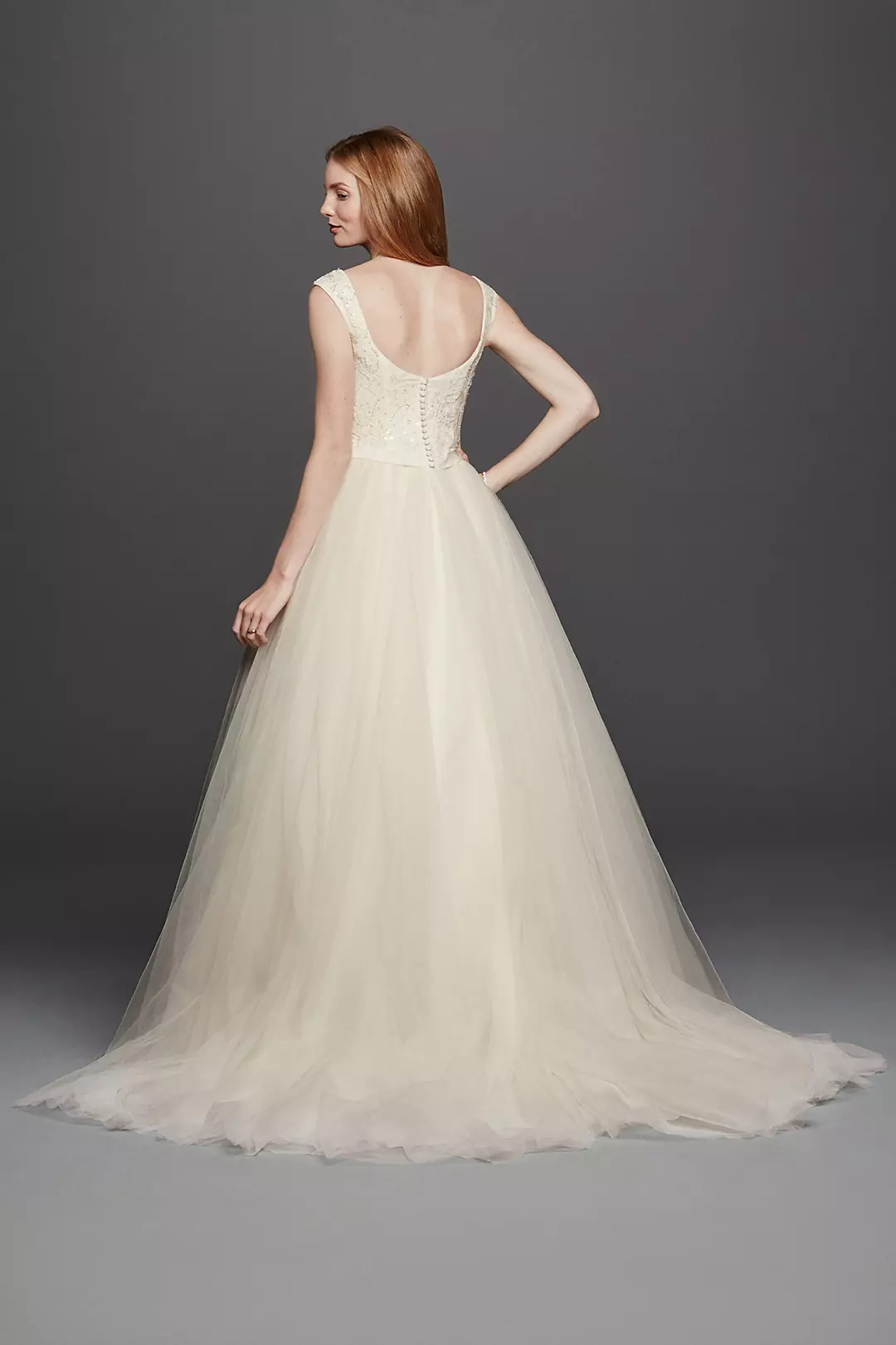 As-Is Embellished Tulle Wedding Dress Image 2