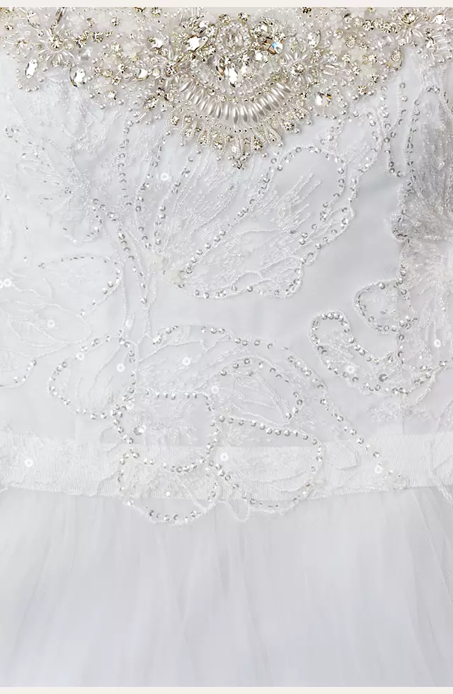 Oleg Cassini Embellished Tulle Wedding Dress | David's Bridal
