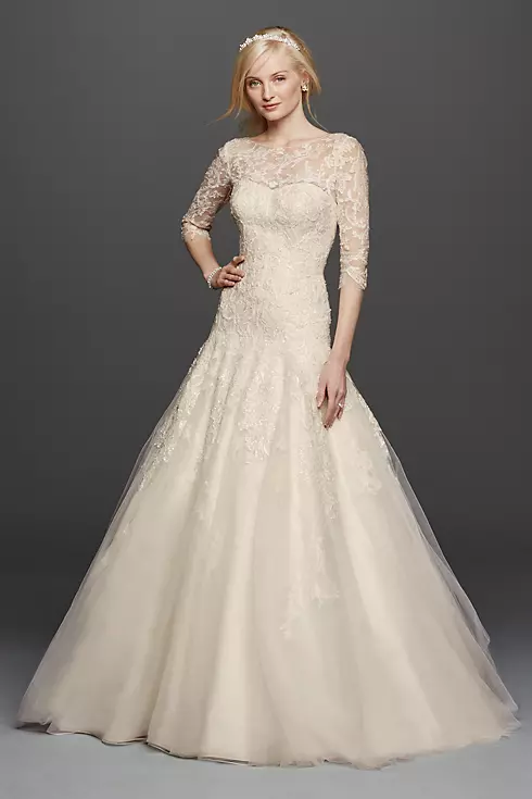 As Is Illusion Lace A-line Wedding Dress Image 1