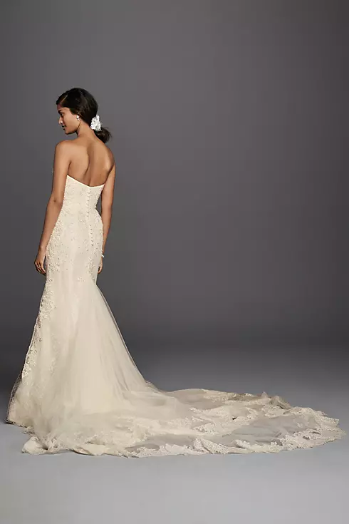 As-Is Oleg Cassini Venice Lace Wedding Dress Image 2