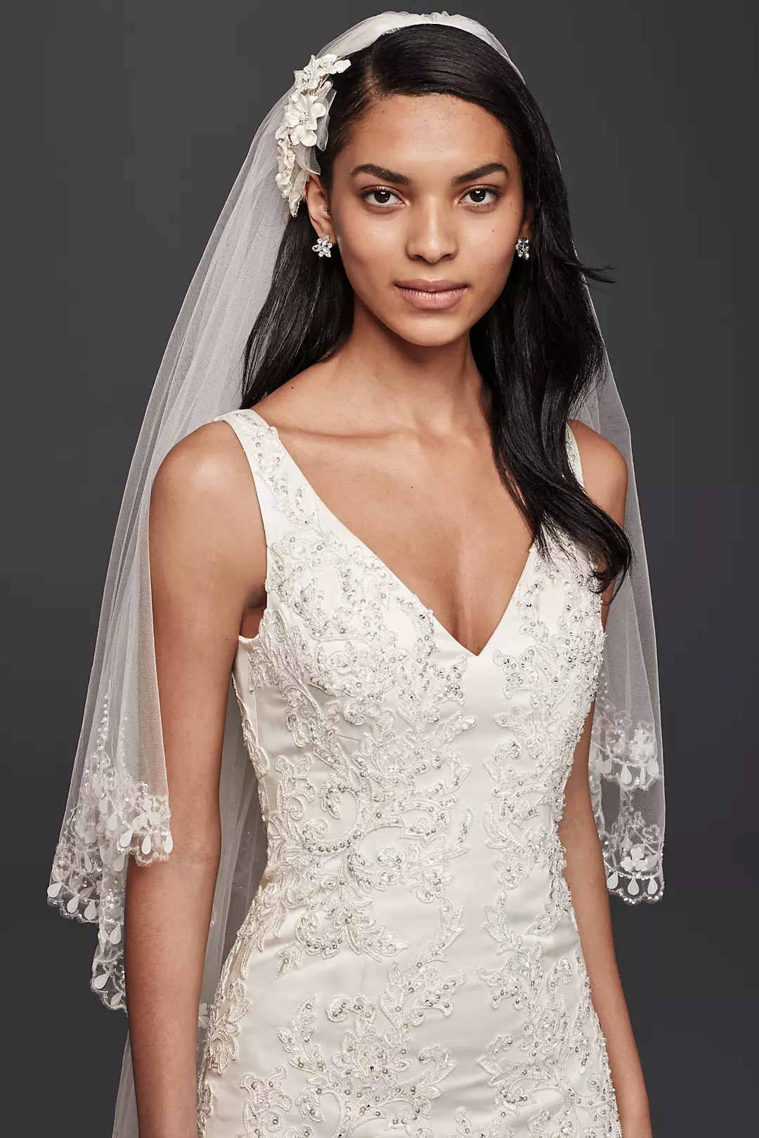 As-Is V-Neck Lace A-Line Wedding Dress Image 3