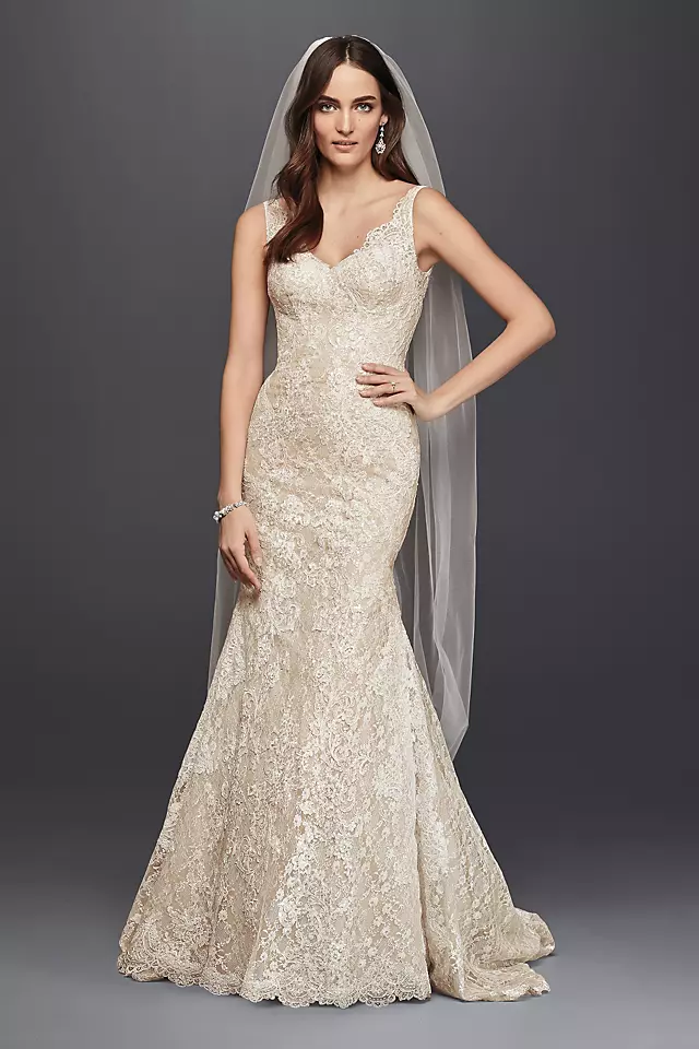 As-Is All-Over Lace Trumpet Wedding Dress  Image