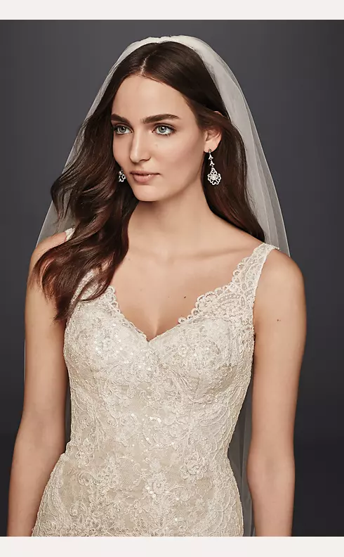 As-Is All-Over Lace Trumpet Wedding Dress  Image 3