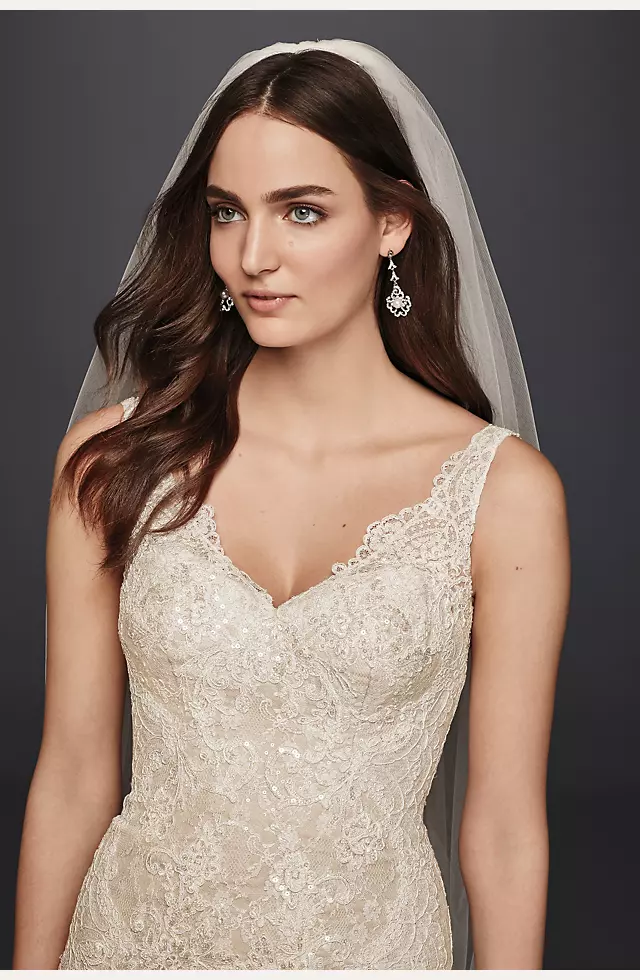 As-Is All-Over Lace Trumpet Wedding Dress  Image 3
