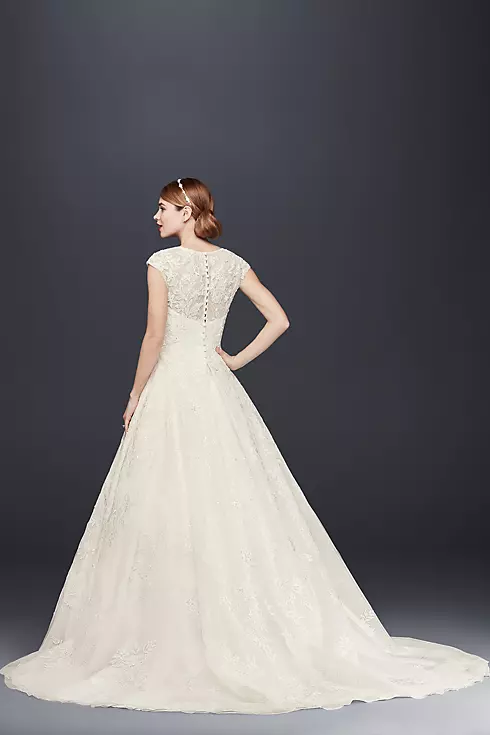 As-Is Petite Cap Sleeve Wedding Dress Image 2