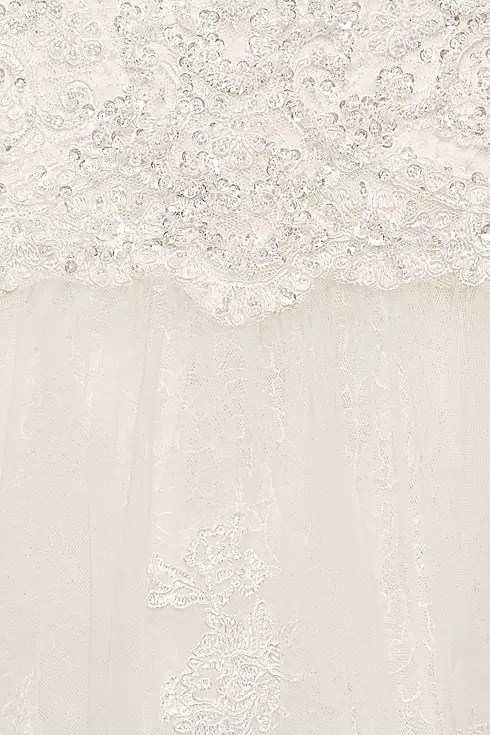Cap Sleeve Lace Plus Size Ball Gown Wedding Dress Image 4