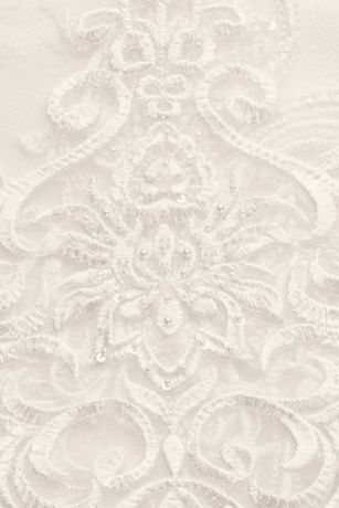 Scroll Lace Trumpet Wedding Dress | David's Bridal