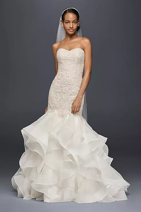 As-Is Scroll Lace Trumpet Wedding Dress  Image 1