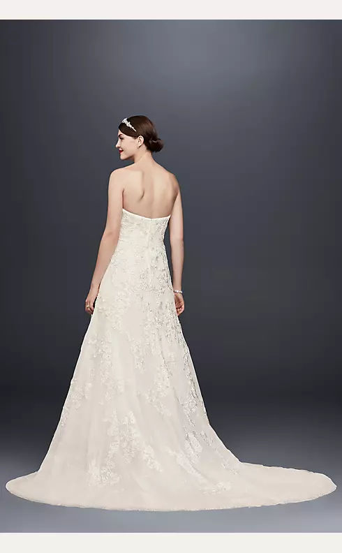 As-Is A-Line Wedding Dress with Lace Embellishment Image 2