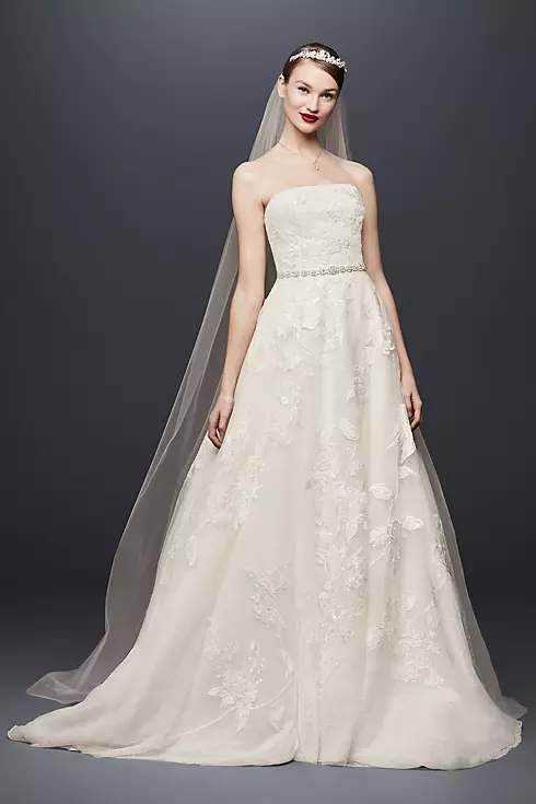 English Rose Lace Ball Gown Wedding Dress Image 1
