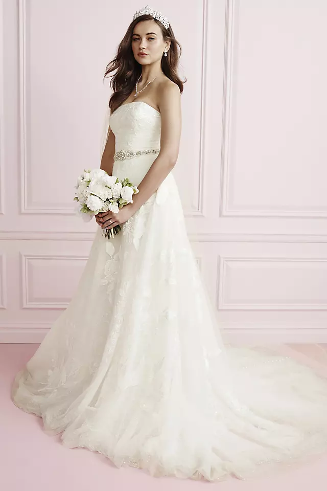 English Rose Lace Ball Gown Wedding Dress Image 5