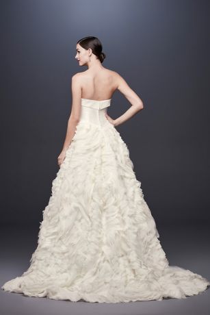 Wedding Dress with Rosette Skirt