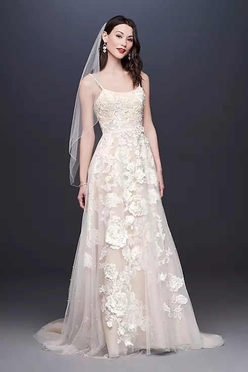 Organza A-Line Wedding Dress with Ballerina Bodice Image 1