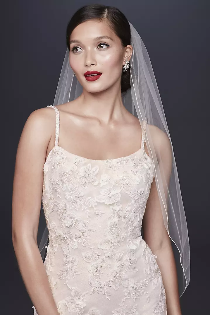 As Is 3D Floral Trumpet Wedding Dress | David's Bridal As Is 3D Floral Trumpet Wedding Dress | David's Bridal