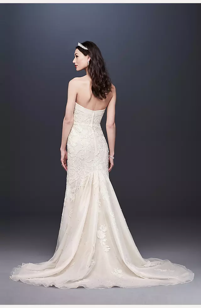 Pearl-Detailed Lace Mermaid Wedding Dress | David's Bridal