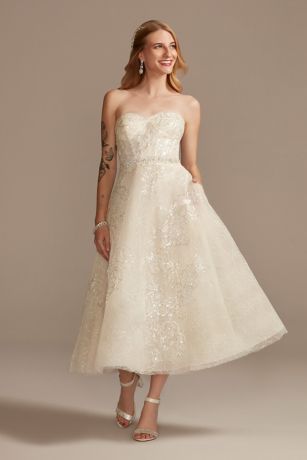 Short A-Line Wedding Dress - Oleg Cassini