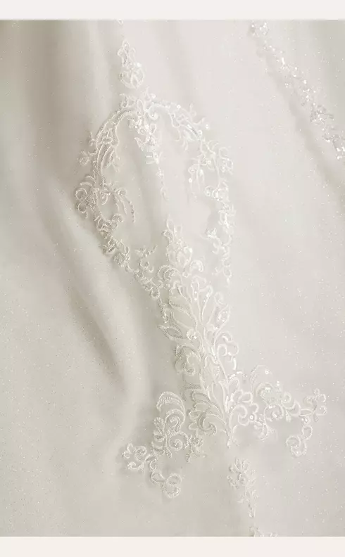 Lace Applique Tulle Wedding Dress Image 4