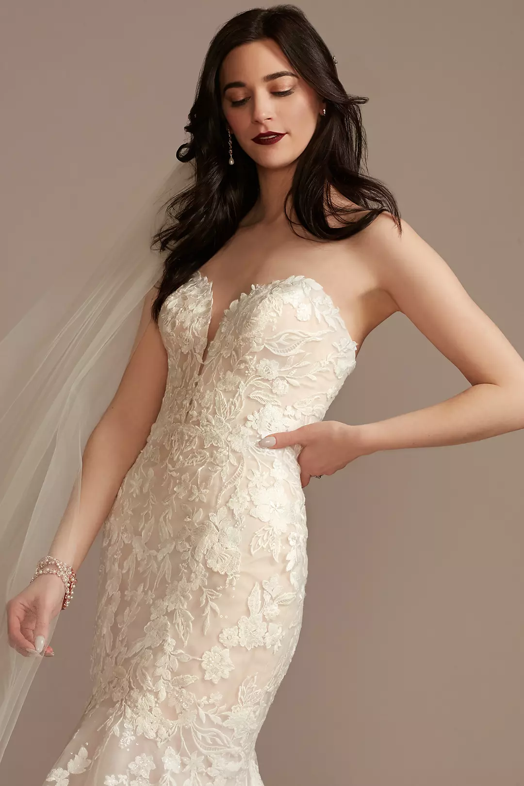 TALIA / Mermaid Wedding Dress with Strapless Bodice - LaceMarry