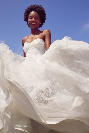 Tiered Floral Tall Plus Ball Gown Wedding Dress | David's Bridal