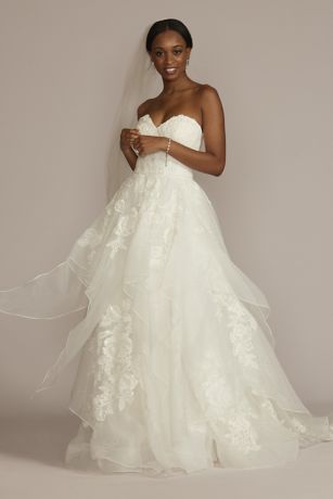 David s Bridal Oleg Cassini Wedding Dress