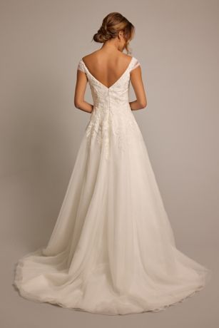 David s Bridal Oleg Cassini Wedding Dress