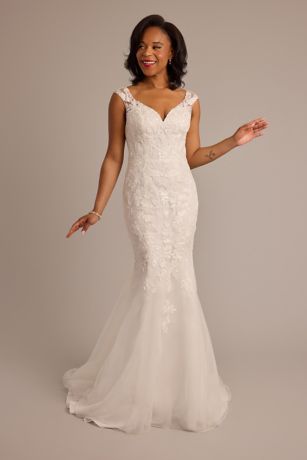 Cap Sleeve Mermaid Wedding Dress