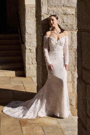 Long Sleeve Lace Mermaid Wedding Dress David s Bridal
