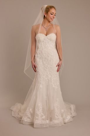 Tulle and Beaded Lace Mermaid Wedding Dress | David's Bridal