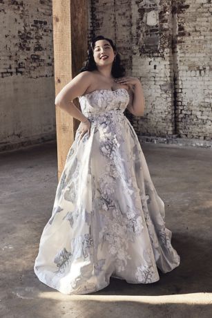 Wedding Dress with Brocade