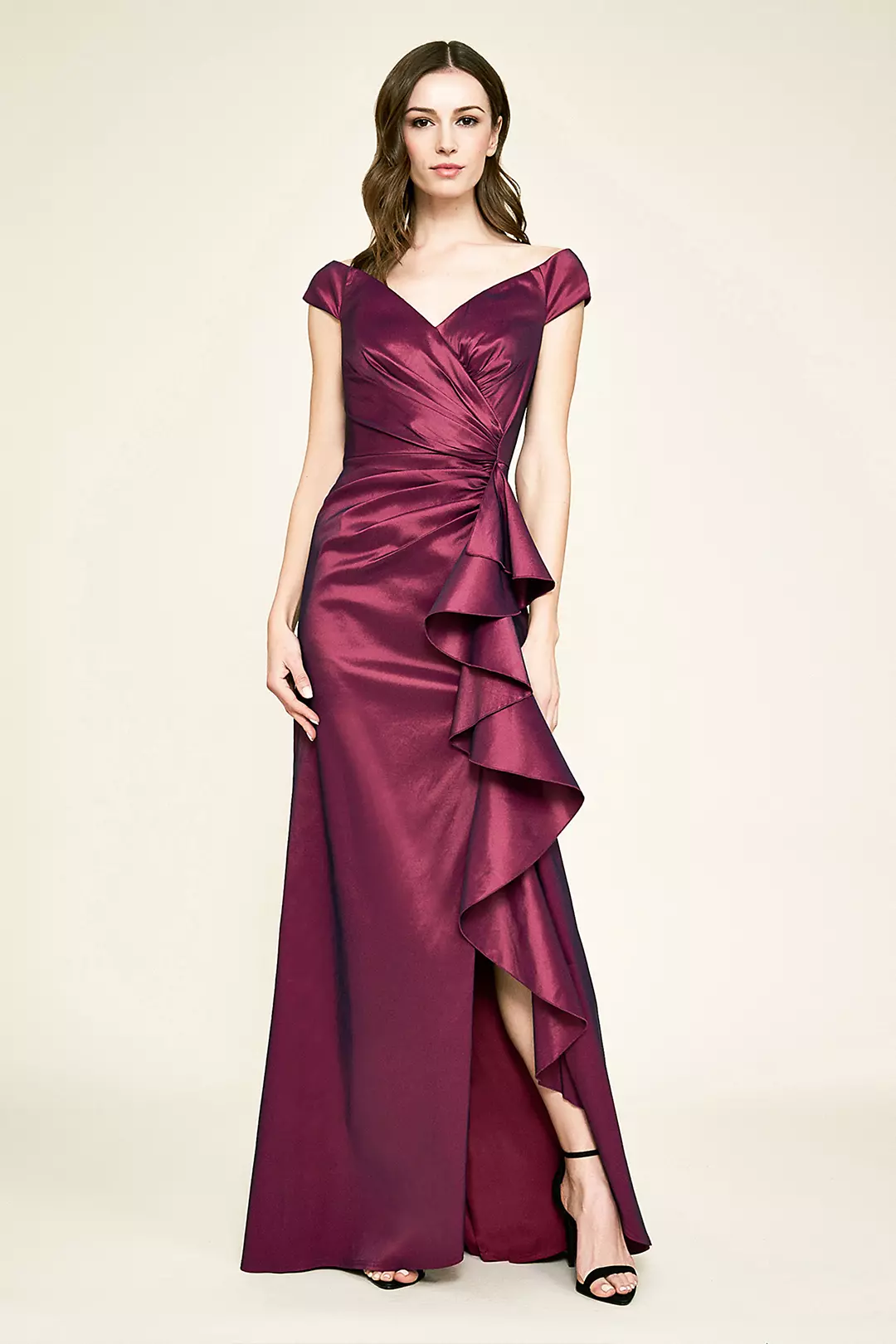 Valery Stretch-Taffeta Off-the-Shoulder Gown Image