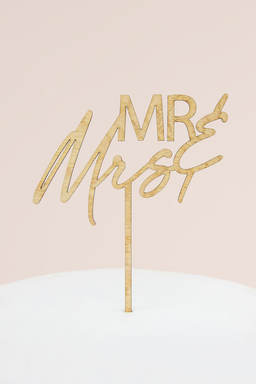 Rustic Mr And Mrs Wooden Cake Topper Image 2