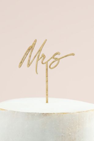 Rustic Mrs Wooden Cake Topper