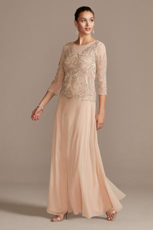 light pink mother of the bride dress