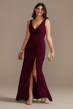 david s bridal maroon dress