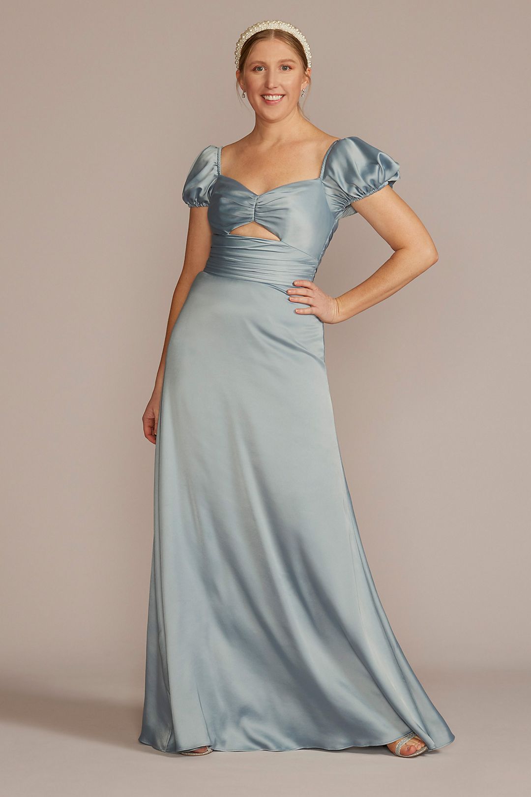 Puff Sleeve Satin Gown is on sale for $14.95