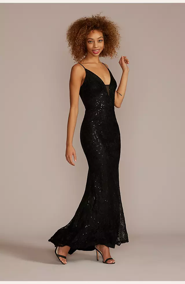 XANTHE - a detailed sheath gown with illsuion back - WED2B