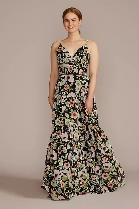 V-Neck Floral Print Maxi Dress Image 1