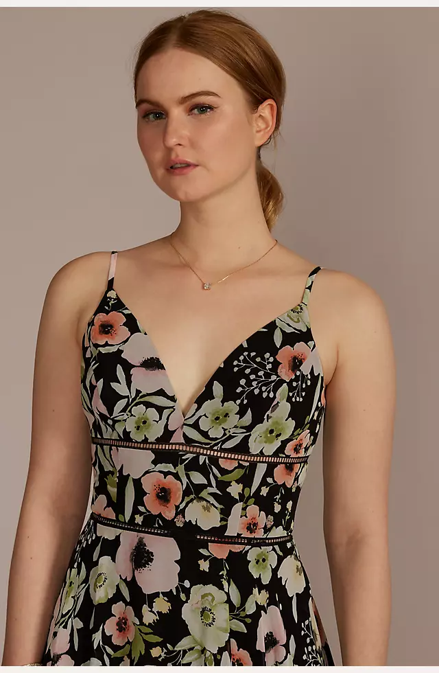 V-Neck Floral Print Maxi Dress Image 3