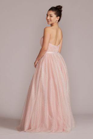 David Bridal Prom Dress Peach