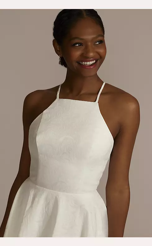 Cute & Chic Broderie White Mini Halterneck Dress – Divine Lily