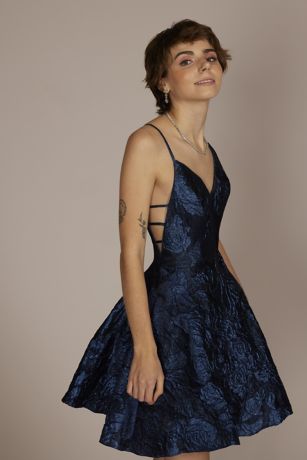 Jacquard A-Line Mini Dress | David's Bridal