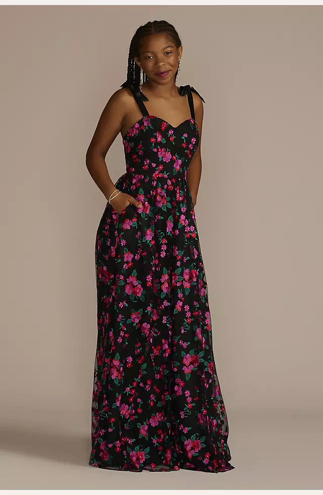 Floral Embroidered Sweetheart A-Line Image