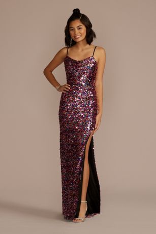 Long Sequin Dresses Under