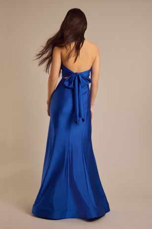 gold and cream bridesmaid dresses Azure Horizon Maxi Dress White