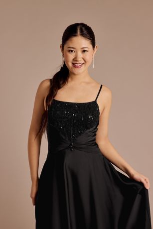 【新品】25ss　Embroidered Cuffs A-Line Dress Plus Size Crystal Embellished Applique Woven Maxi Dress