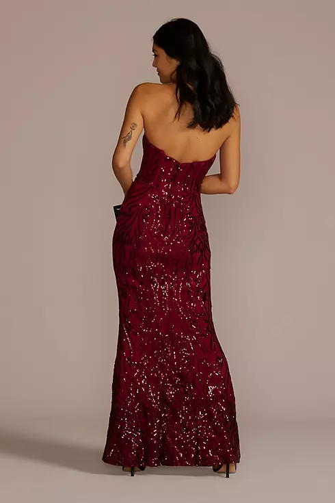 Sequin Strapless Gown with Sweetheart Neckline Image 2