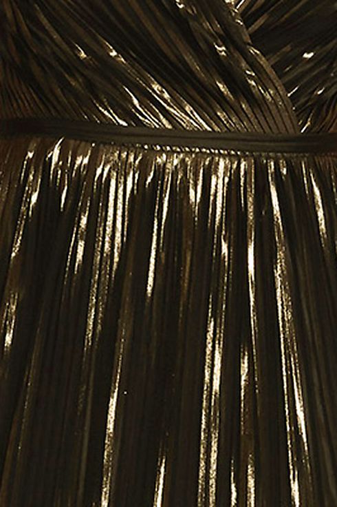 Metallic Pleated A-Line with Slit Image 4