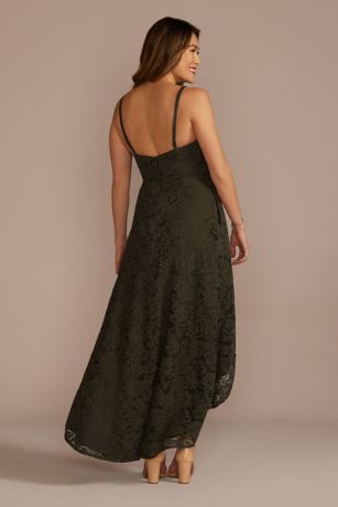 High-Low Corded Lace A-Line Dress | David's Bridal