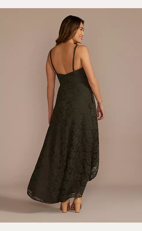 High-Low Corded Lace A-Line Dress Image 2